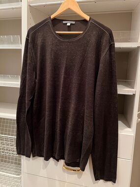 John Varvatos Chocolate Brown Crewneck Sweater